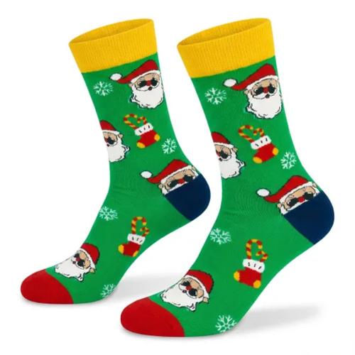 Polyester en katoen Mannen Enkel Sock Jacquard Groene :37-46 Paar