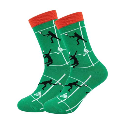 Polyester en katoen Mannen Enkel Sock Jacquard Groene :37-46 Paar