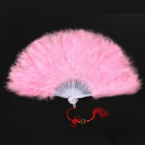   Feather Fan Folding Fan Ancient Style Fan Dance Fan