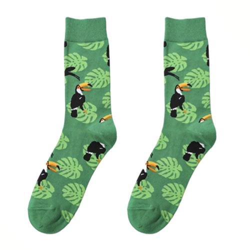 Polyester en katoen Unisex kniekousen dierenprints Groene Paar