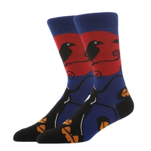 Polyester en katoen Unisex kniekousen rood en blauw :37-46 Paar