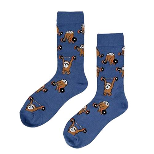 Polyester en katoen Unisex kniekousen dierenprints Blauwe :37-46 Paar