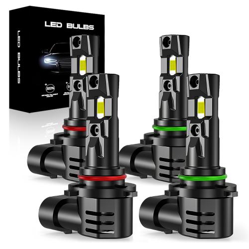 E6 9006(Low beam) 9005(High beams) LED Headlight Bulbs for Chevrolet Colorado 2004-2012