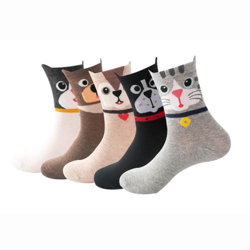 Coton Chaussettes à tube court empreintes animales : Sac